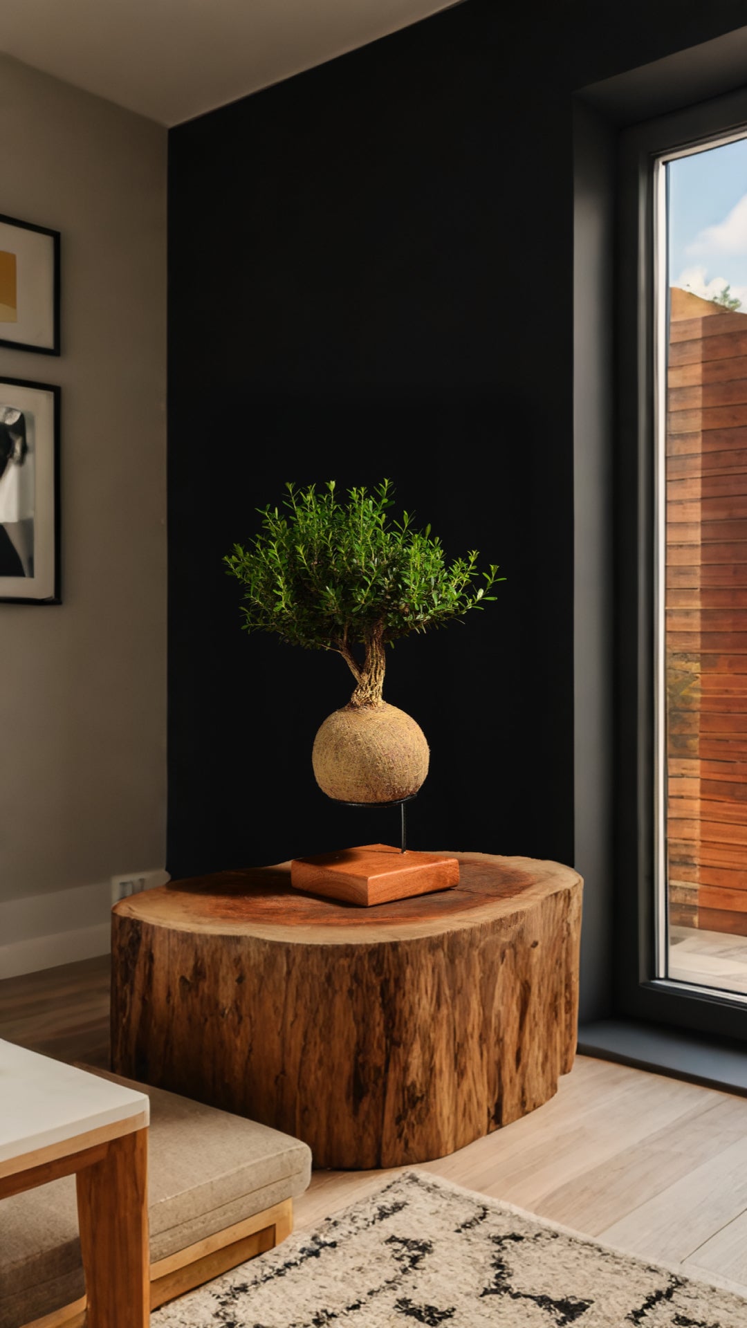 Kokedama Bonsai Cereja (Premium)